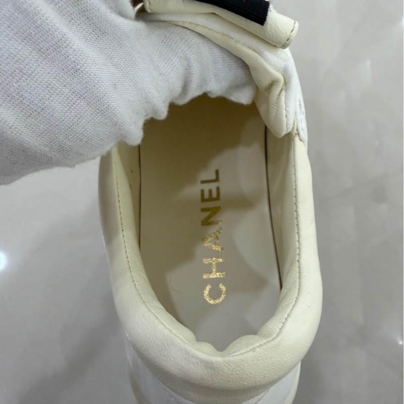 Chanel香奈兒24P白色厚底鞋胖胖鞋-12
