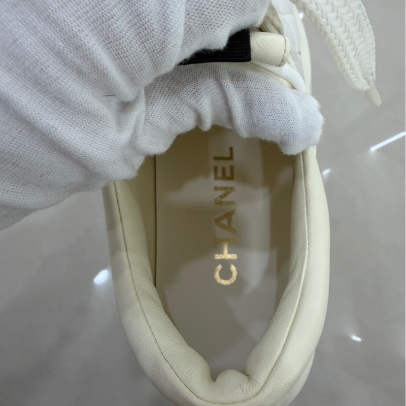 Chanel香奈兒24P白色厚底鞋胖胖鞋-18