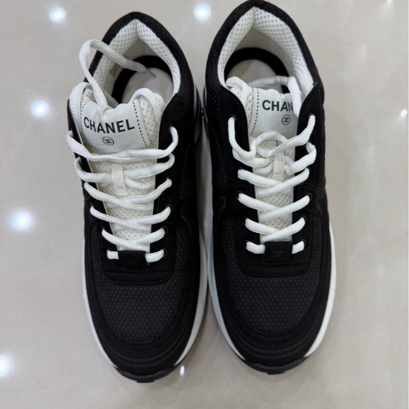 香奈兒Chanel 24S新款金角大王系列運動鞋黑色#全新閒置品#-6