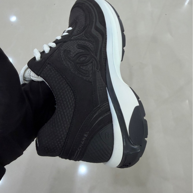 香奈兒Chanel 24S新款金角大王系列運動鞋黑色#全新閒置品#-10