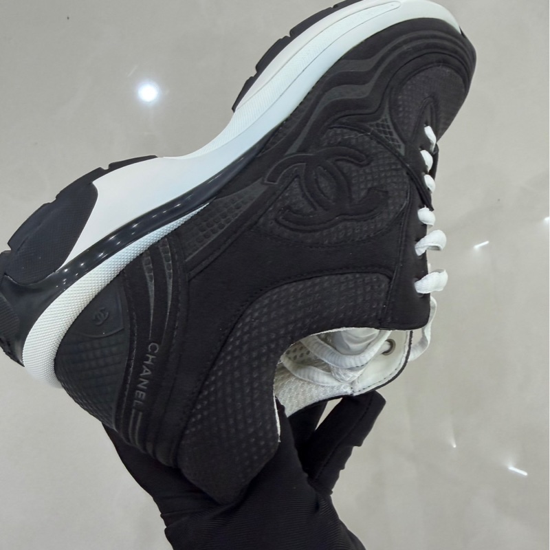 香奈兒Chanel 24S新款金角大王系列運動鞋黑色#全新閒置品#-15
