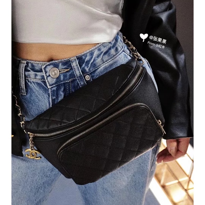 香奈兒Chanel荔枝皮腰包 胸包-4