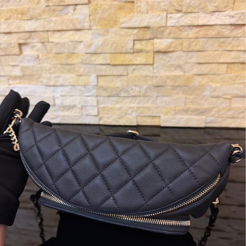 香奈兒Chanel荔枝皮腰包 胸包-9