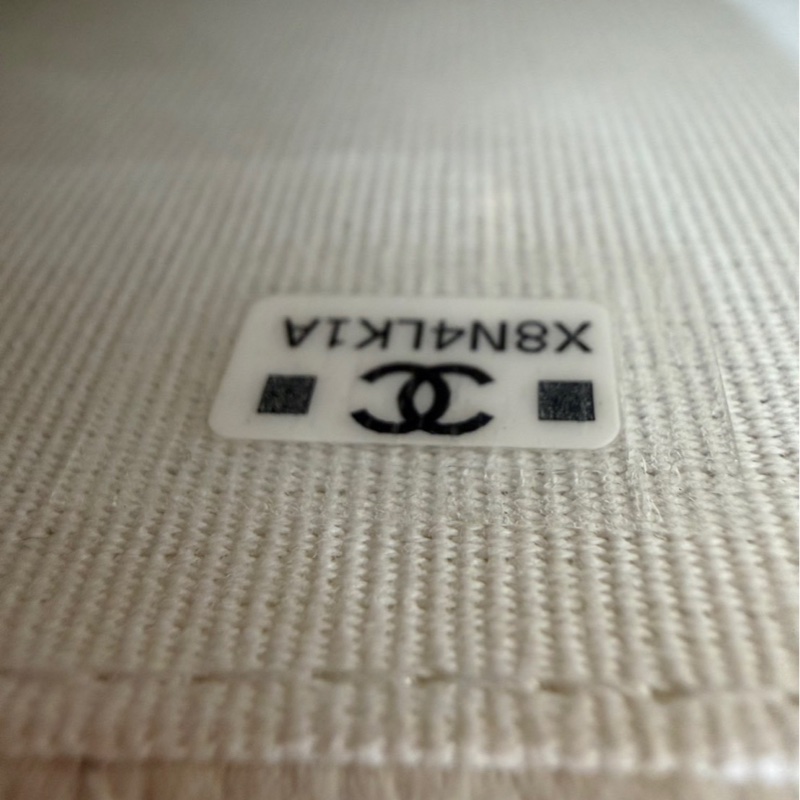 Chanel香奈兒蝴蝶結 鏈條腰包 白色 金釦-21