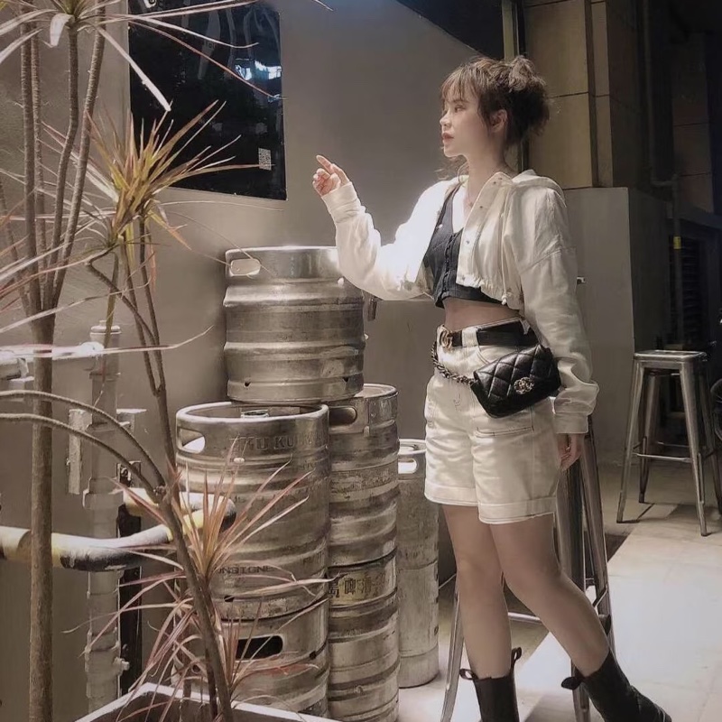 香奈兒 chanel 19bag 金珠鏈條腰包 手機包#芯片款#-2