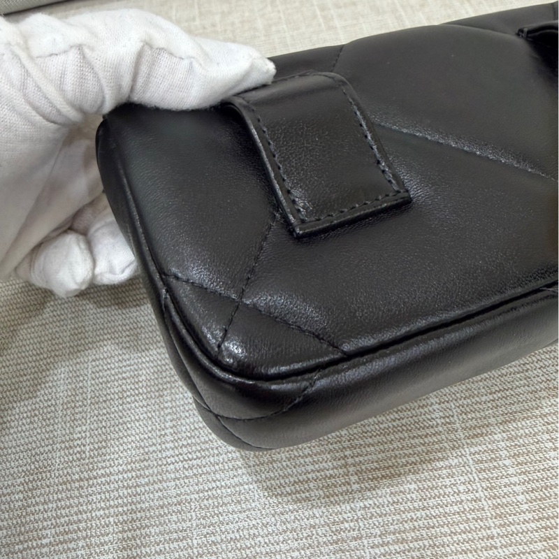 香奈兒 chanel 19bag 金珠鏈條腰包 手機包#芯片款#-13