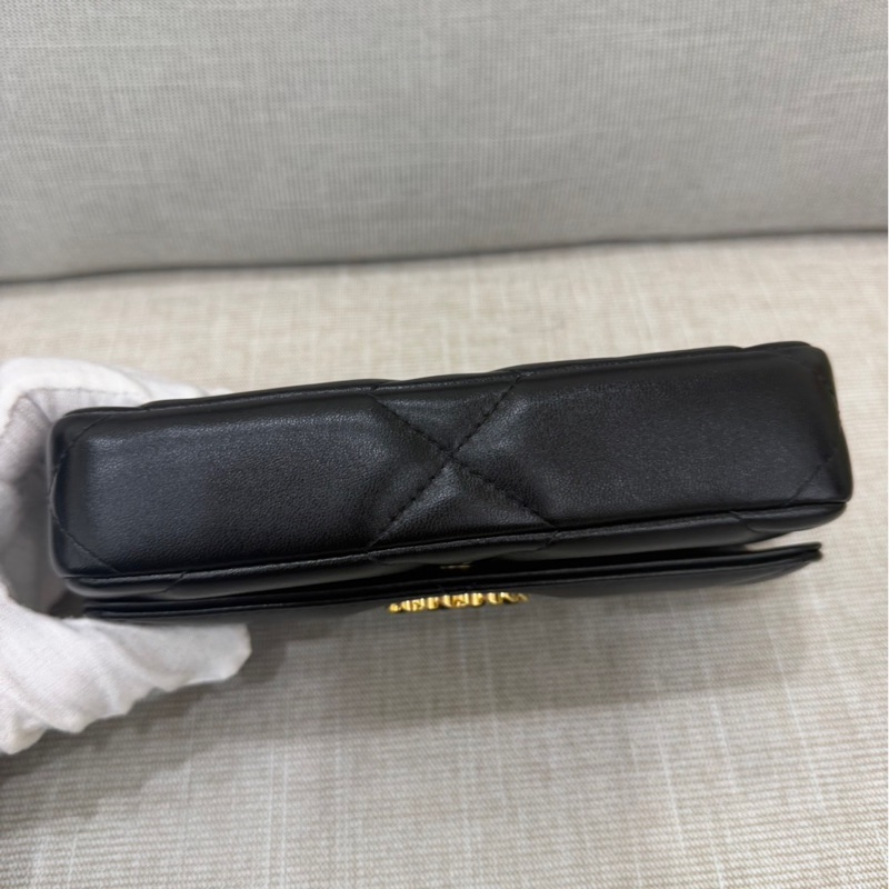 香奈兒 chanel 19bag 金珠鏈條腰包 手機包#芯片款#-14