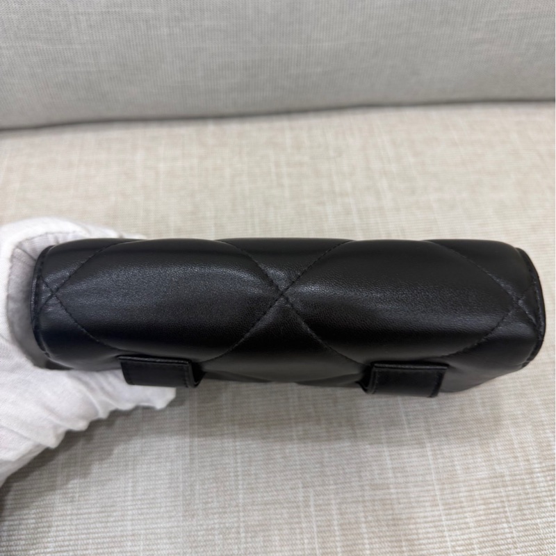 香奈兒 chanel 19bag 金珠鏈條腰包 手機包#芯片款#-15