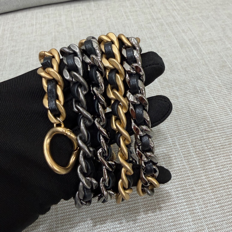 香奈兒 chanel 19bag 金珠鏈條腰包 手機包#芯片款#-28