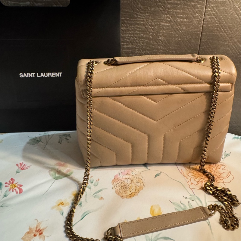 🇫🇷YSL LouLou✨系列 Small Taupe 絕美玫瑰奶茶小號灰褐色99新-1