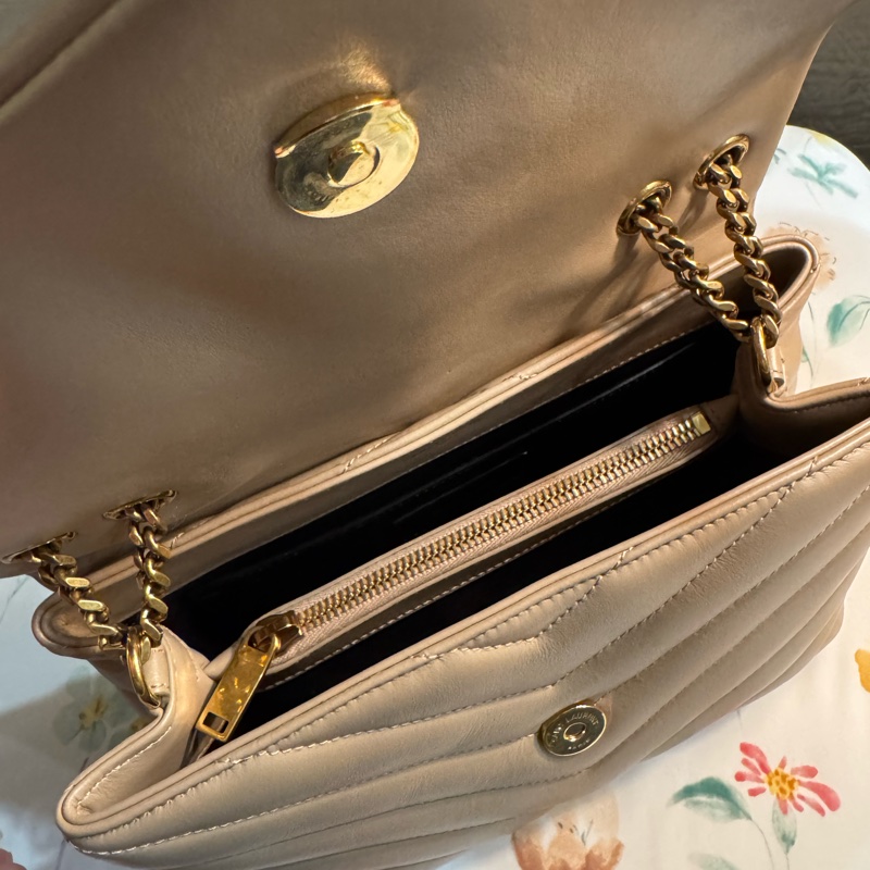 🇫🇷YSL LouLou✨系列 Small Taupe 絕美玫瑰奶茶小號灰褐色99新-4