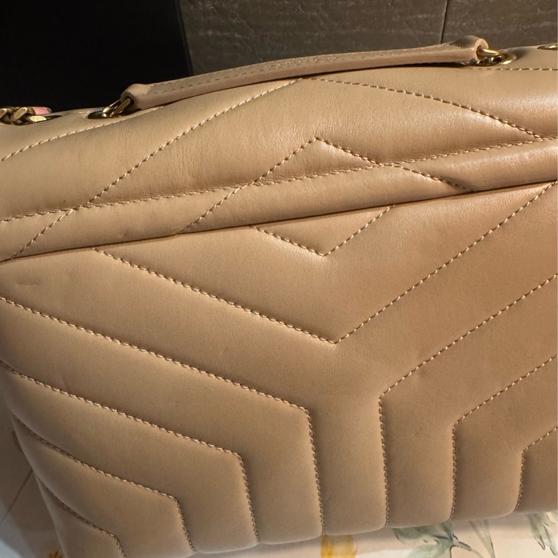 🇫🇷YSL LouLou✨系列 Small Taupe 絕美玫瑰奶茶小號灰褐色99新-5