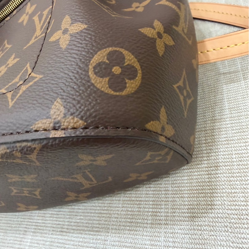 LV M43431 MONTSOURIS花紋LOGO Monogram帆布扣式後背包-9