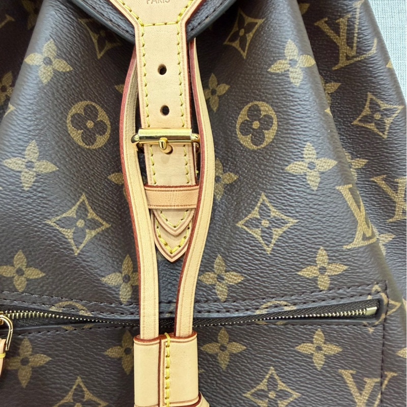 LV M43431 MONTSOURIS花紋LOGO Monogram帆布扣式後背包-15