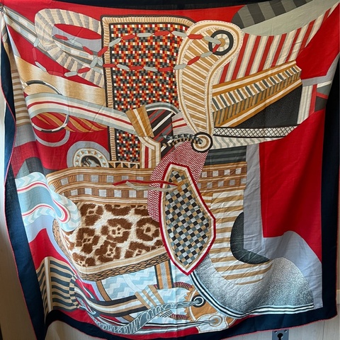 Hermes 羊絨混絲保暖披肩圍巾