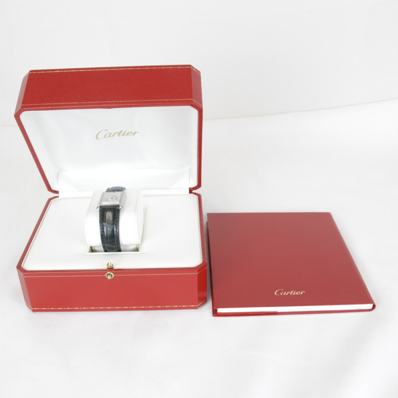 卡地亞 Tank Basculant SM W1011158 女士精鋼/皮革腕錶-12