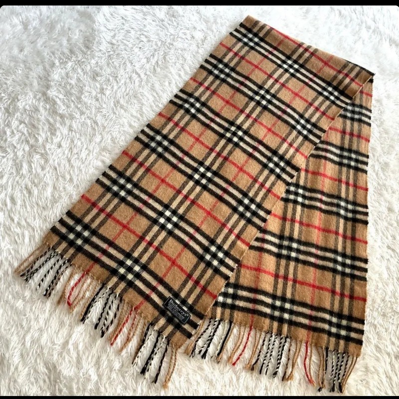 Burberry 經典圍巾 100%羊絨 超柔軟 英國製-3
