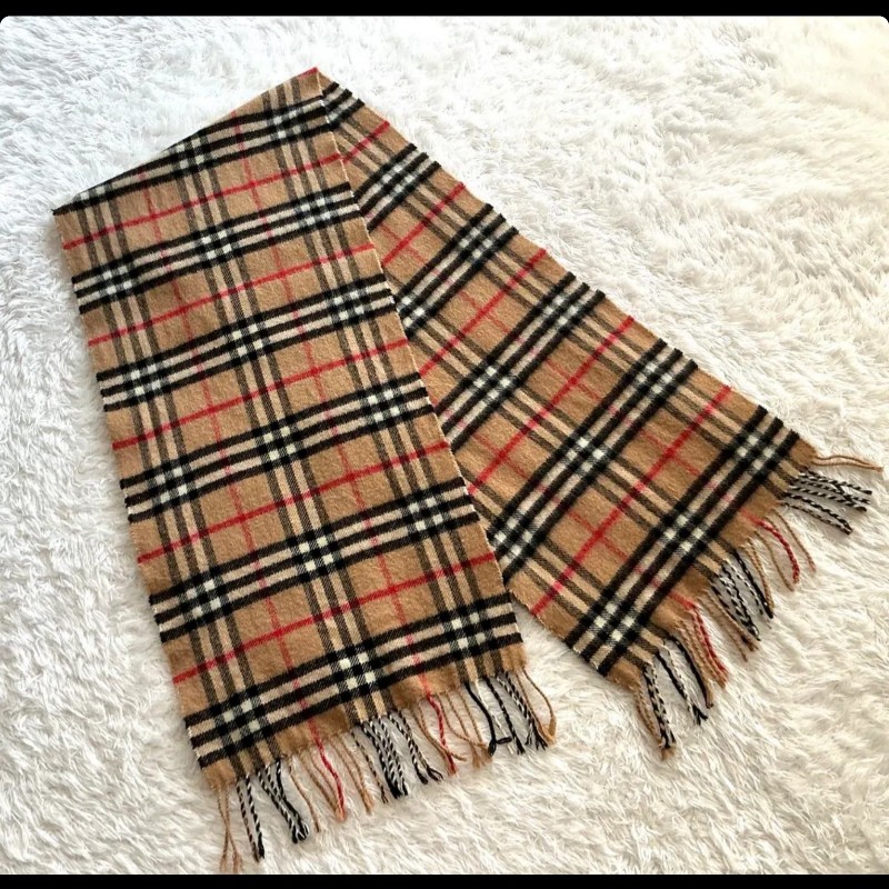 Burberry 經典圍巾 100%羊絨 超柔軟 英國製-5
