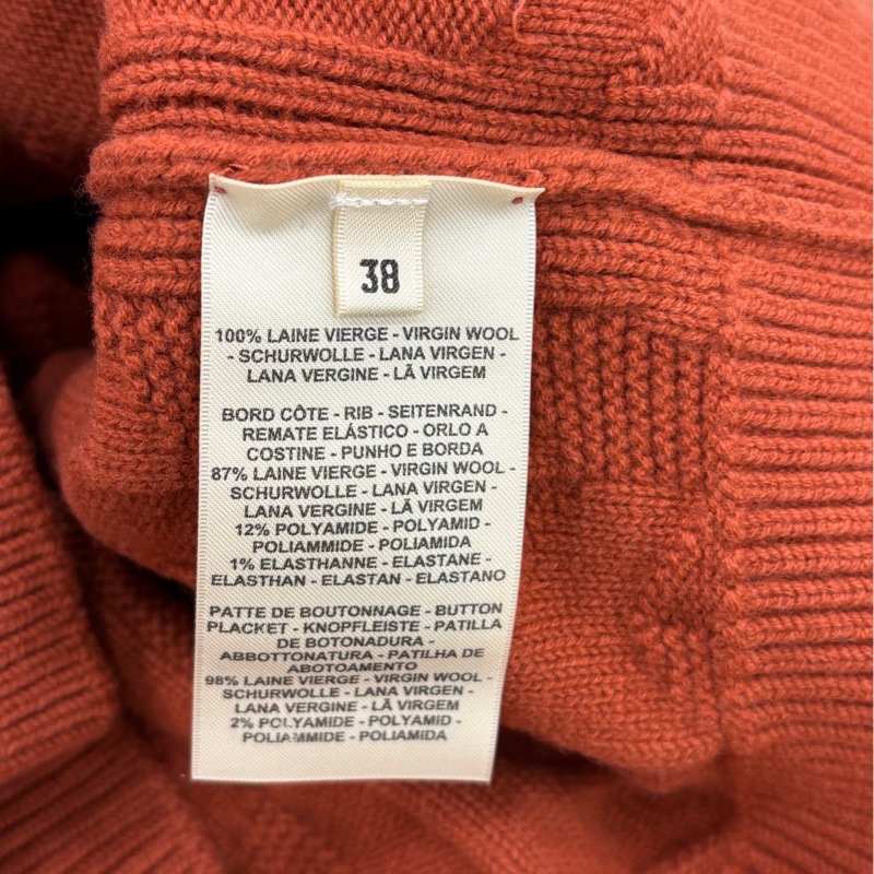 #Hermes/愛馬仕 Hermes 2025春夏 “H”圖案純色羊毛針織開襟衫，38碼 全新帶吊牌-3