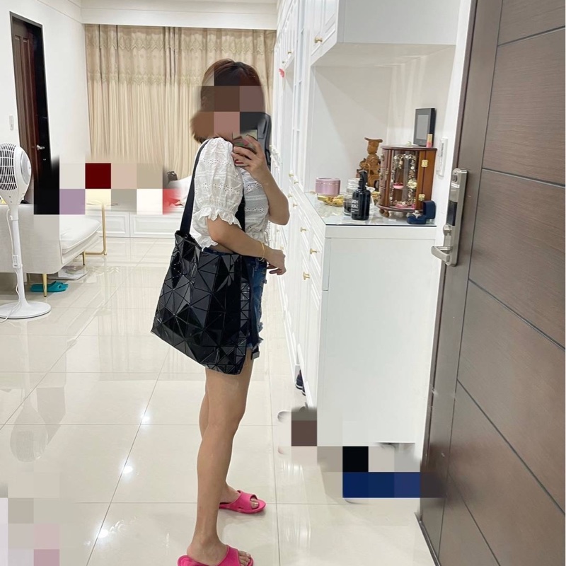 三宅一生 ISSEY MIYAKE BAO BAO 黑 直式 手提包 肩背包 斜背包 側背包-6