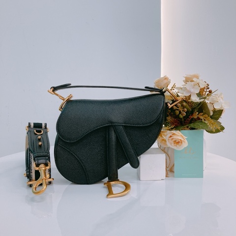 MS0397 CHRISTIAN DIOR 迪奧迷你牛皮馬鞍包包連不織布帶SADDLE MINI GRAINED CALFSKIN WITH WIDE STRAP