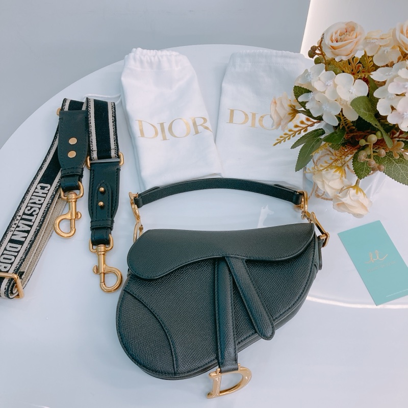 MS0397 CHRISTIAN DIOR 迪奧迷你牛皮馬鞍包包連不織布帶SADDLE MINI GRAINED CALFSKIN WITH WIDE STRAP-10