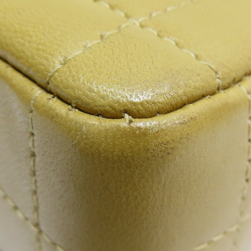 米色 格紋 牛皮 East West Chocolate Bar 鍊帶 肩背包【CHANEL 香奈兒】 A15316-13