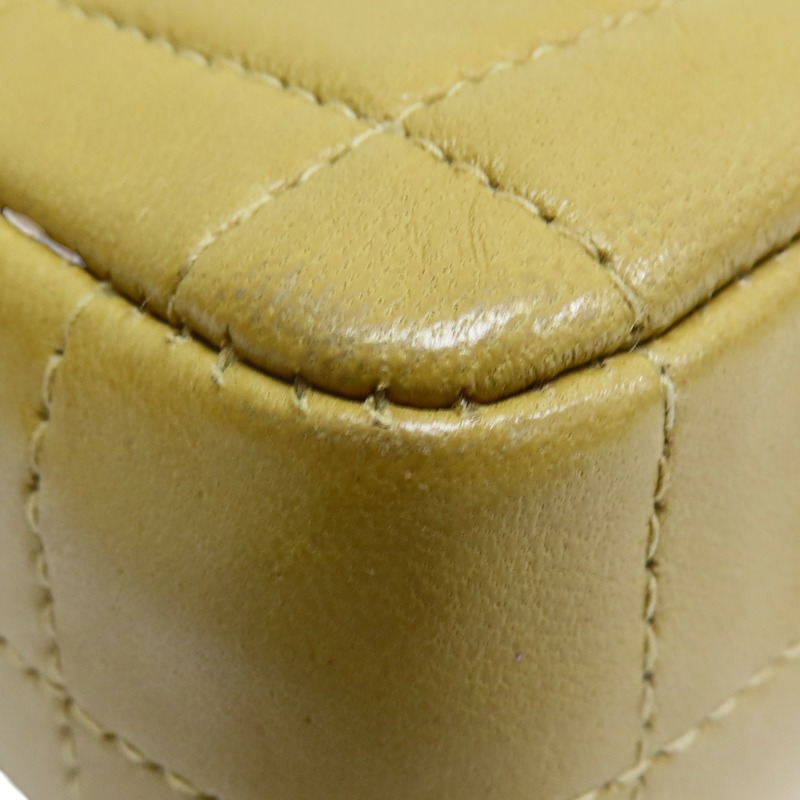 米色 格紋 牛皮 East West Chocolate Bar 鍊帶 肩背包【CHANEL 香奈兒】 A15316-14