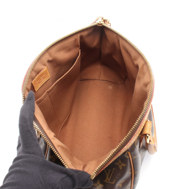 路易威登 Tivoli PM 手提包 M40143 Monogram 帆布皮革棕色二手女士-2