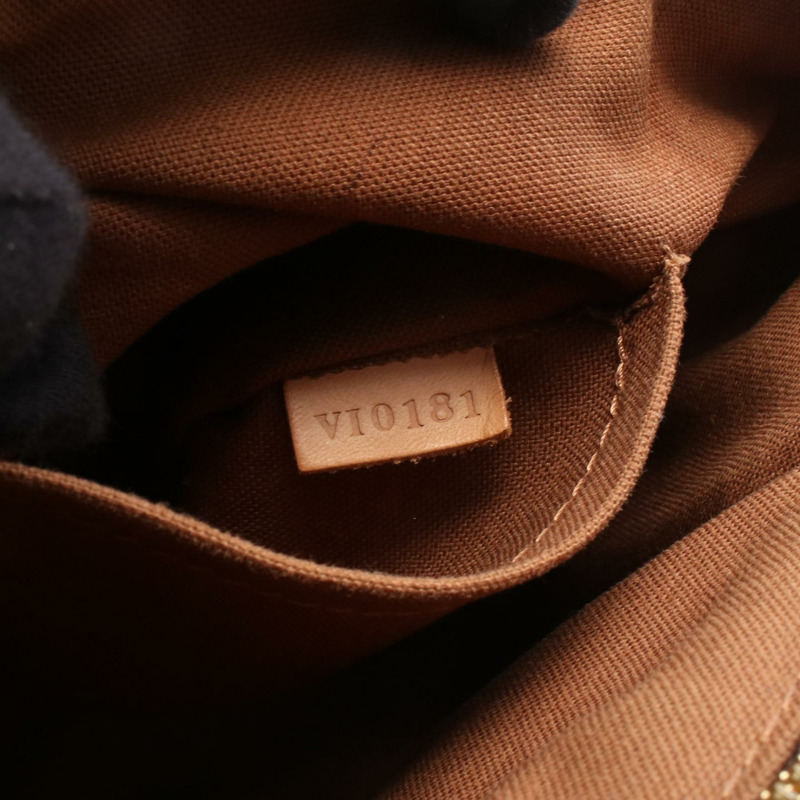 路易威登 Tivoli PM 手提包 M40143 Monogram 帆布皮革棕色二手女士-4