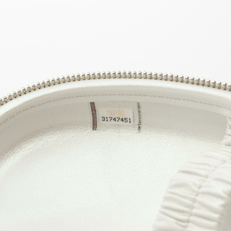 香奈兒 (CHANEL) 絎縫鏈條眼鏡盒包 白色 二手 女士 SHW CC Coco-4