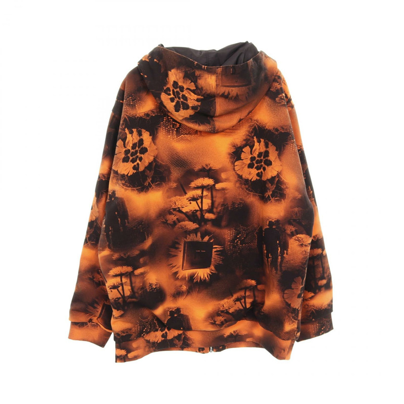 PRADA Re-Nylon 連帽衫,M 碼,棉質,橘色/黑色,二手男款-1