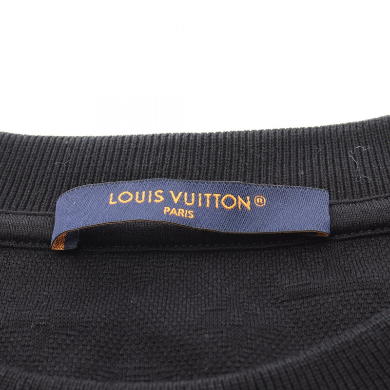 路易威登 3D 口袋 Monogram T 卹，純棉材質，黑色，二手，男款，L 碼-2