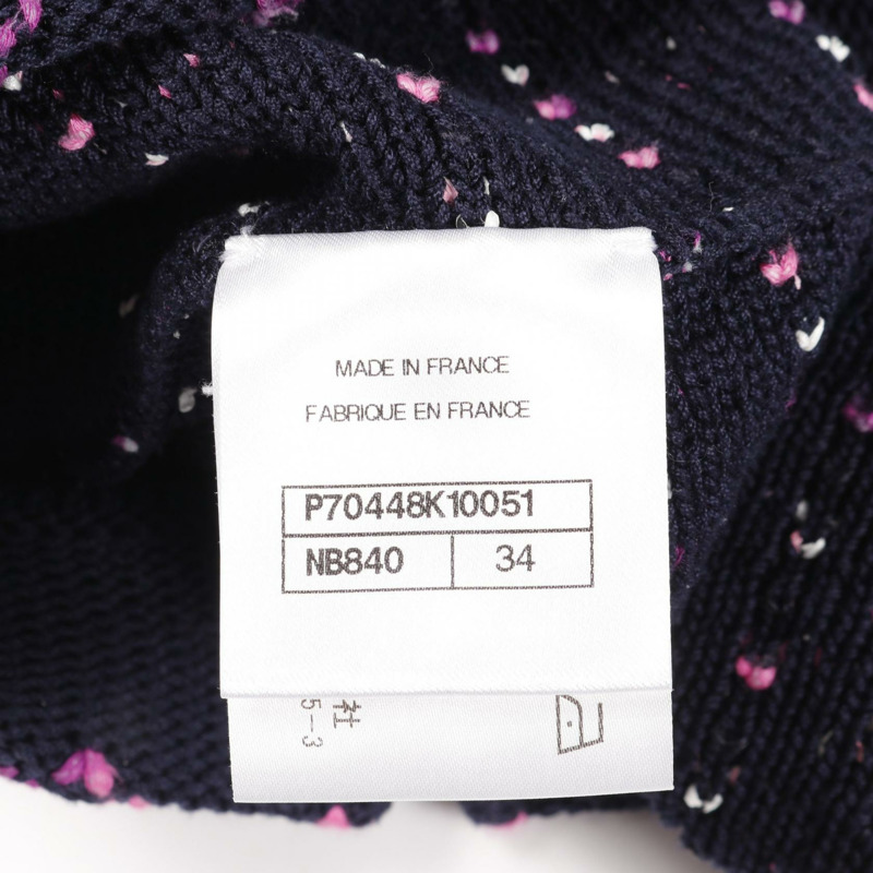 香奈兒 COCO 標誌半身裙 P70448 棉尼龍海軍藍多色二手女裝 #34-4