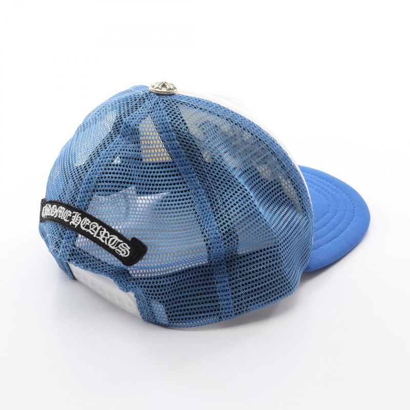鉻心3號墓園十字架貼片棒球帽,聚酯纖維材質,藍白配色,二手男款-1