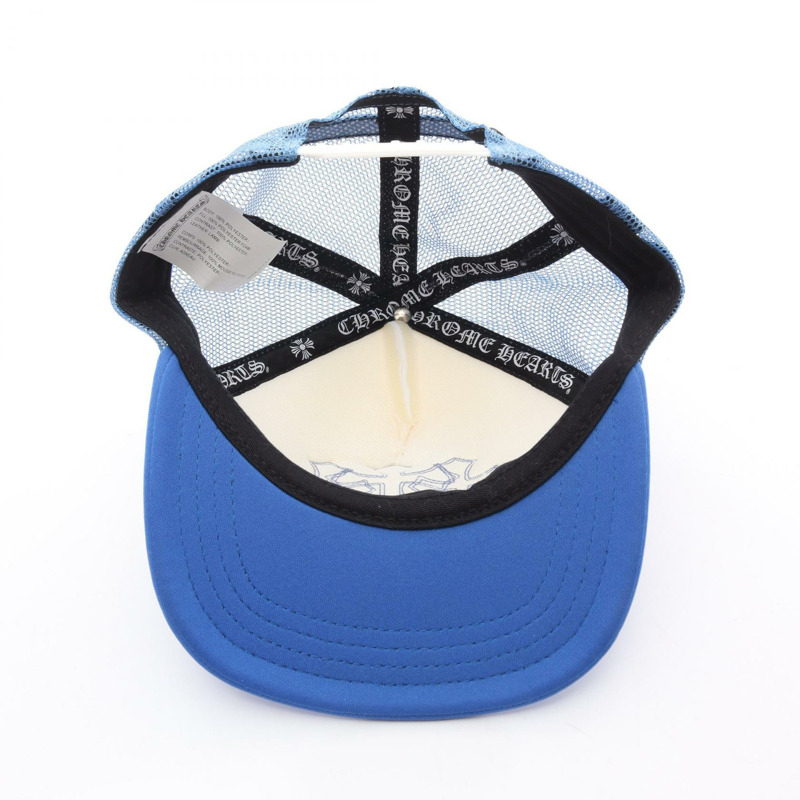 鉻心3號墓園十字架貼片棒球帽,聚酯纖維材質,藍白配色,二手男款-2