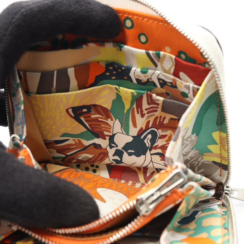 愛馬仕 Azap 絲質皮夾 Evercolor 白色皮革 二手 女士 B SHW-8