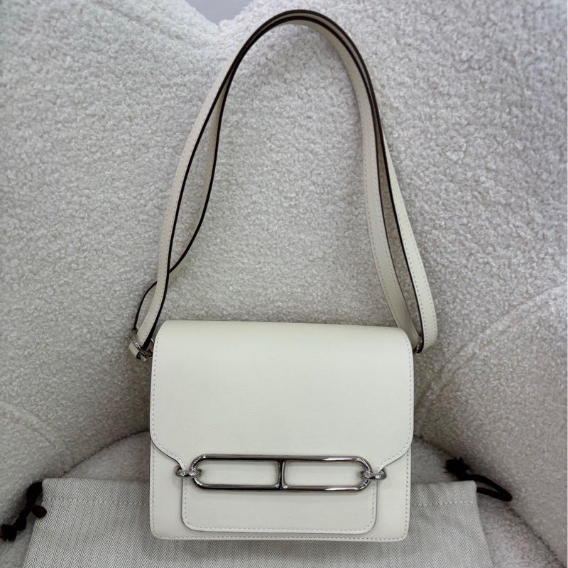 Hermes mini roulis nata 奶油白銀扣 U刻-0