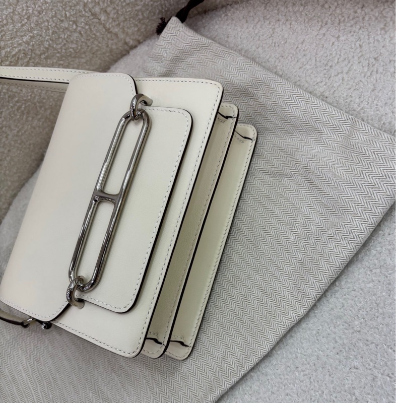 Hermes mini roulis nata 奶油白銀扣 U刻-2