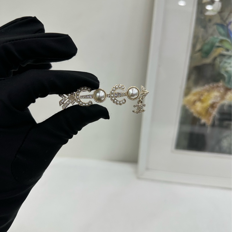 Chanel香奈兒coco珍珠髮夾,邱比特之劍-6