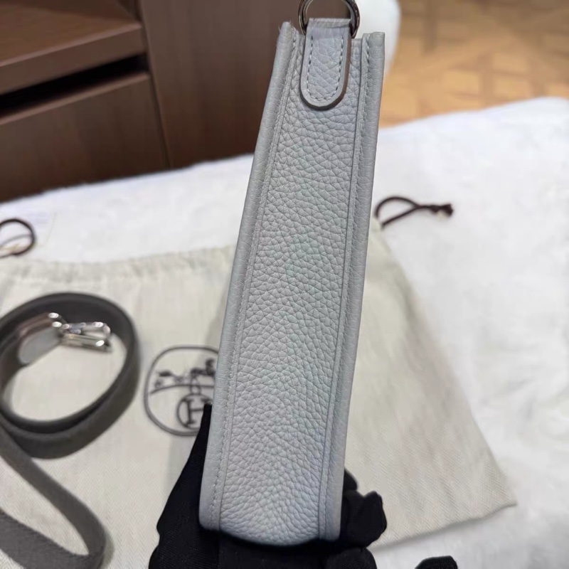 Hermes愛馬仕 灰銀扣 mini Evelyne-2