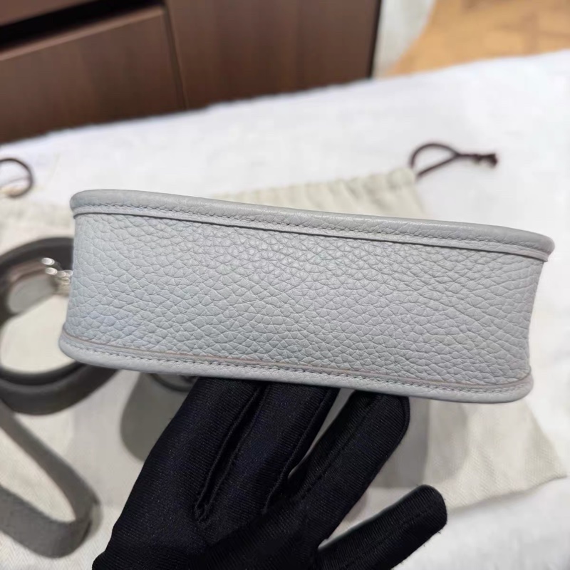 Hermes愛馬仕 灰銀扣 mini Evelyne-3