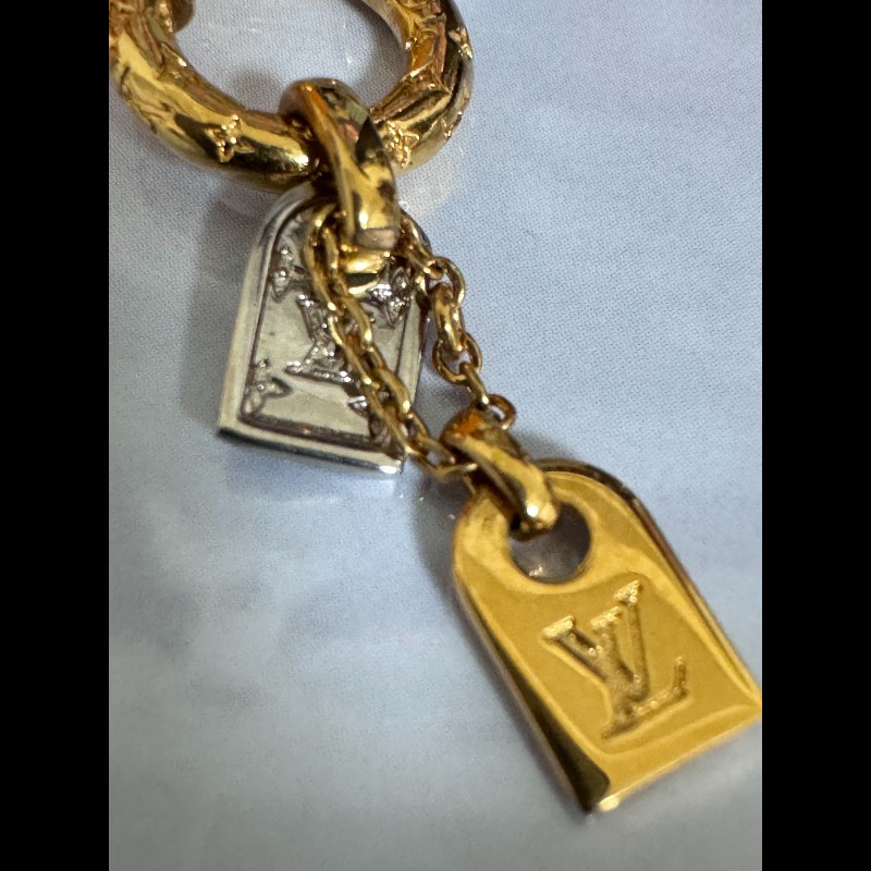 [近新閒置品]LV雙盾牌耳環-8