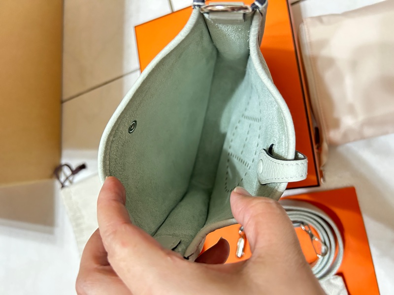 Hermes Mini Evelyne 16冰晶灰 B刻大全配-4