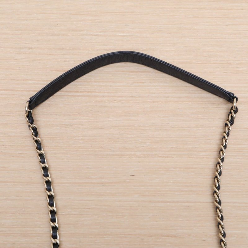 CHANEL CocoHandle小號黑色荔枝牛皮晶片開淺金扣肩背包-2