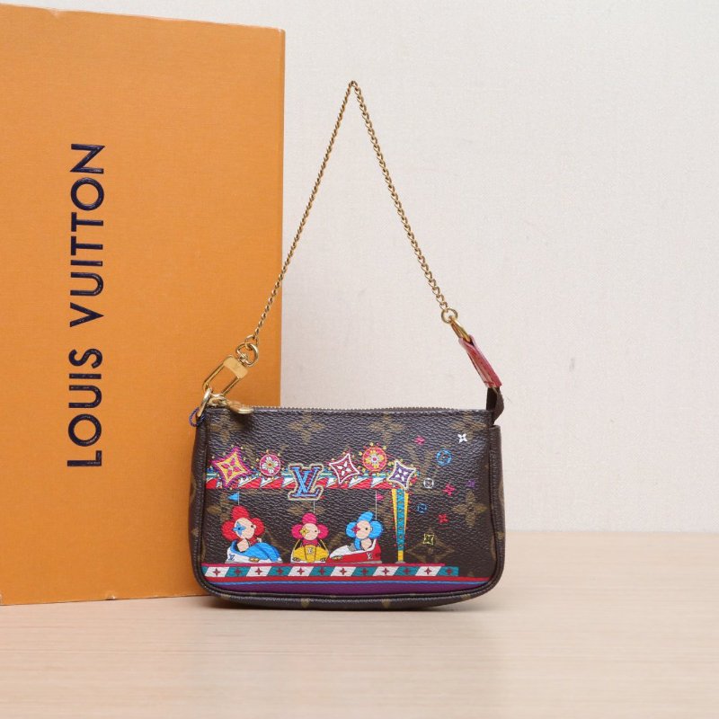 LOUIS VUITTON PochetteAccessoiresMini小麻將包老花PVC202019聖誕肩背包-0