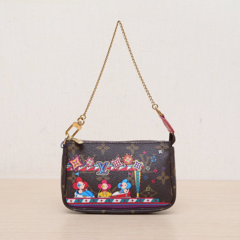 LOUIS VUITTON PochetteAccessoiresMini小麻將包老花PVC202019聖誕肩背包-1