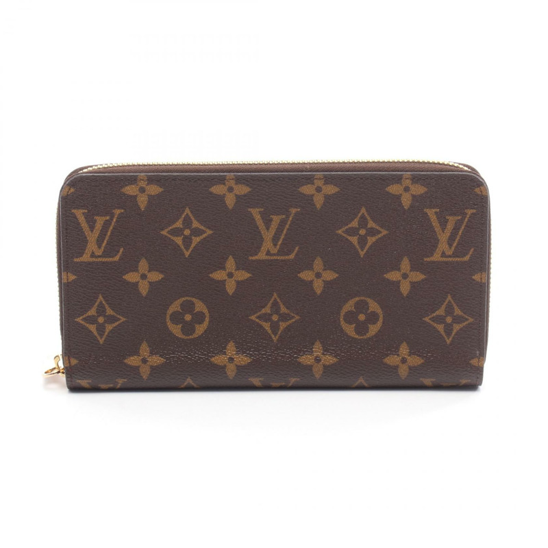 路易威登 Zippy Around 長版皮夾 M41895 Monogram 帆布皮革 紫紅色-0