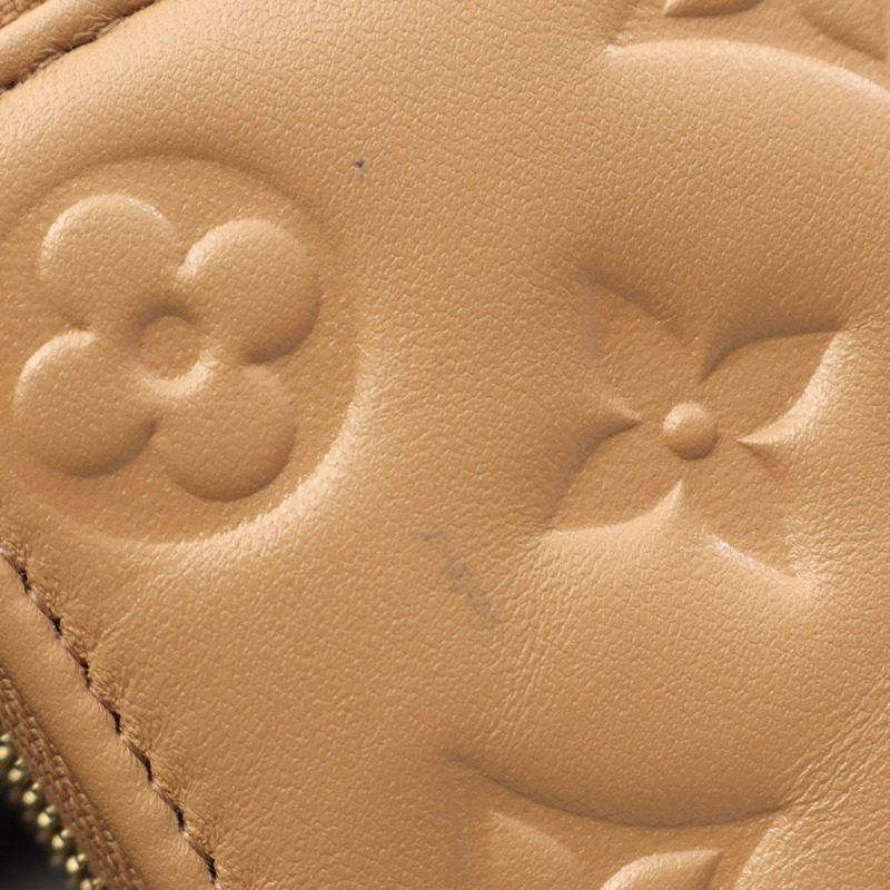 路易威登 Portefeuille Lou 雙折皮夾 M81673 Monogram 壓花駝色-7