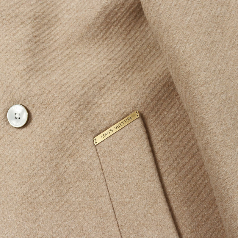 路易威登雙面絲質羊毛混紡雙排扣大衣 其他款式 RM251M9 MPP HSC01E 羊毛真絲 米色 B-7